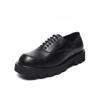 British Large Size Leather Shoes 45 Men'S Korean Version Black Trendy Shoes 46 Thick-Soled Low-Top Muffin Business Leather Shoes 15961-B