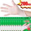 200-100Pcs Disposable Gloves Transparent Cooking Cleaning Clear Home Kitchen Dishwashing Gloves Waterproof Restaurant Supplies