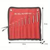 9Pcs/Set Steel Round Head Grip Roll Pins Punch Tool Kit Professional Hollow End Starter Punch Chisel Tools