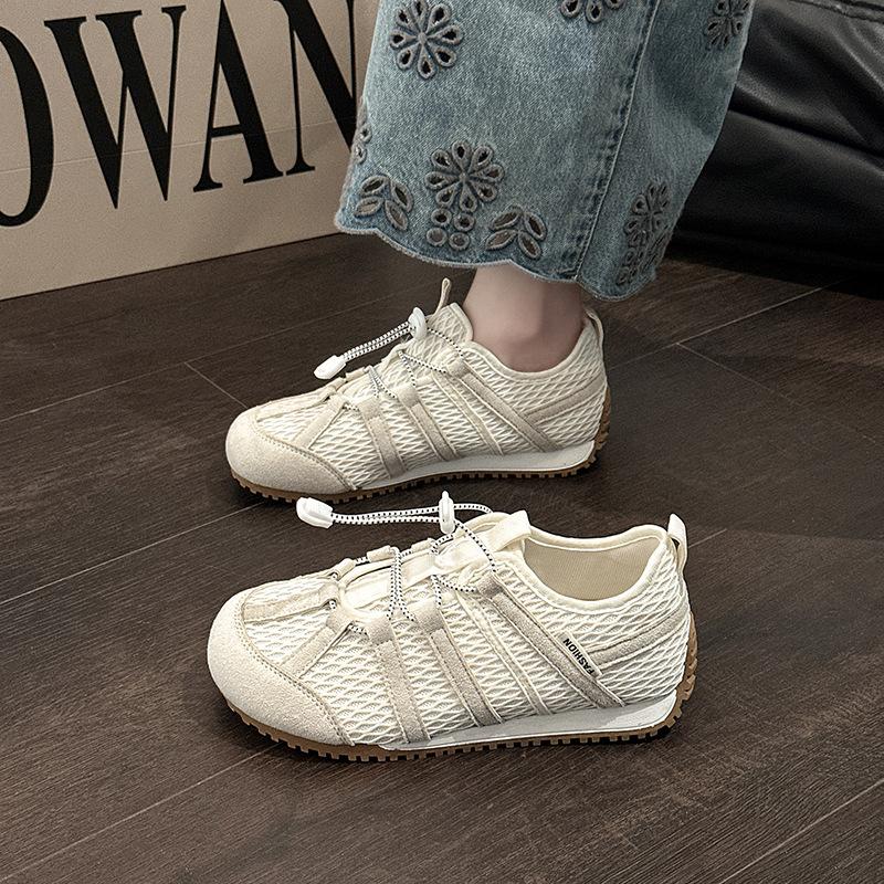 Thick-soled lightweight single shoes mesh breathable Forrest Gump shoes women's summer retro color matching versatile casual sports moral training s