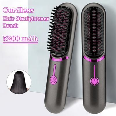 Elektrische Haarbürsten, kabellose Haarglätterbürste, tragbare Glättbürste, negative Ionen, heißer Kamm, USB-Aufladung