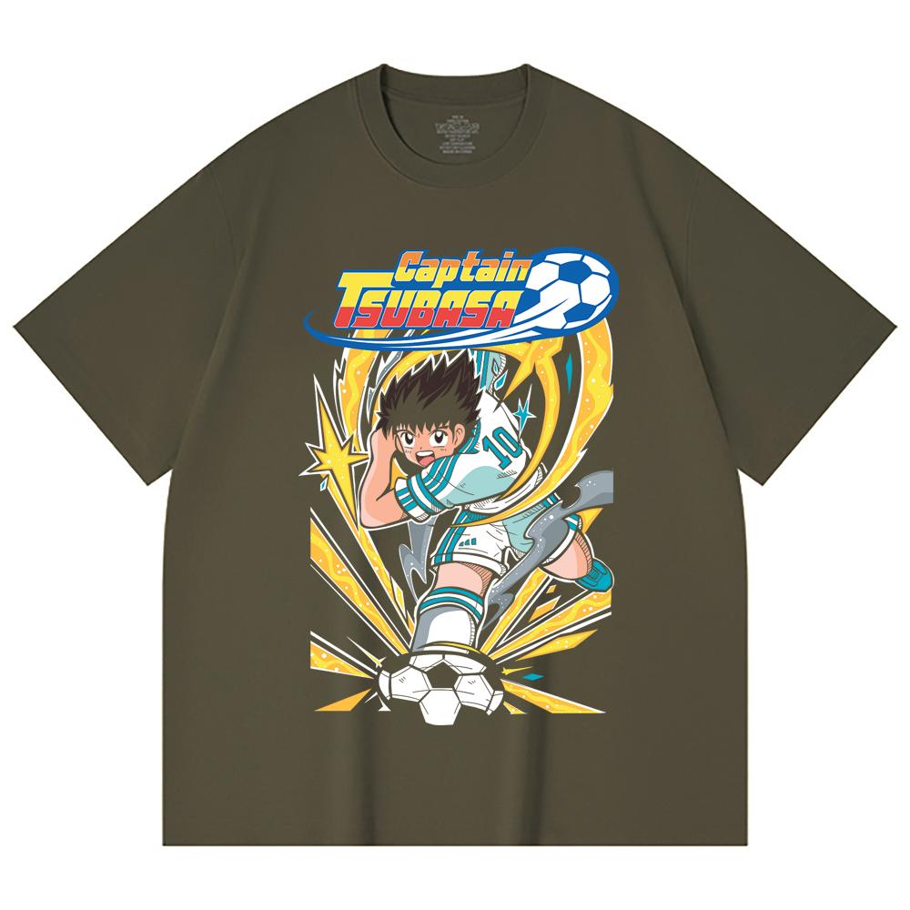 230 Gsm 100% Cotton Captain Tsubasa V1 Print Unisex Heavy Cotton T Shirt