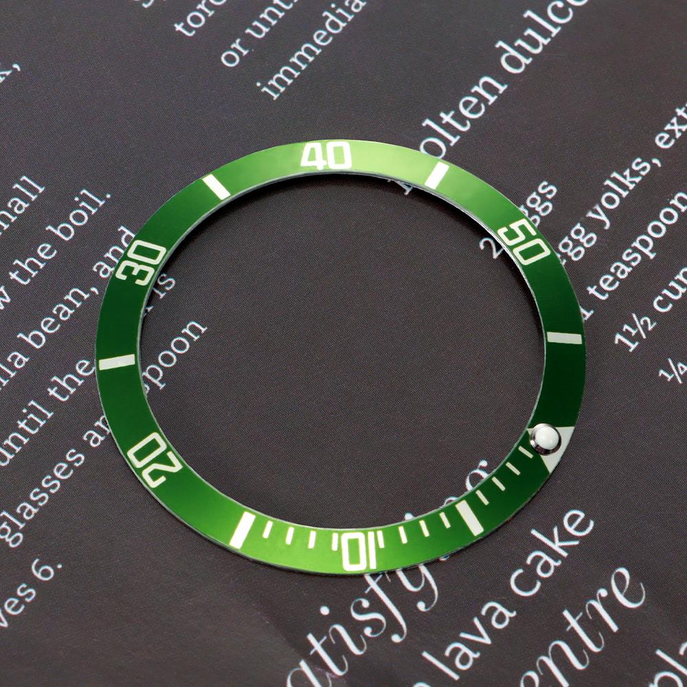 Ceramic Aluminum Watch Case 37mm Alloy Watch Bezel Insert Ring Slope for Rolex Water Ghost Diving Men Watch Accessories Parts