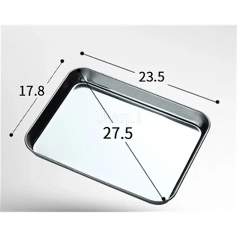 304 Stainless Steel Baking Tray Plate Bbq Tray with Removable Cooling Rack Set Baking Pan Sheet Non Toxic Oven Dishwasher Safe