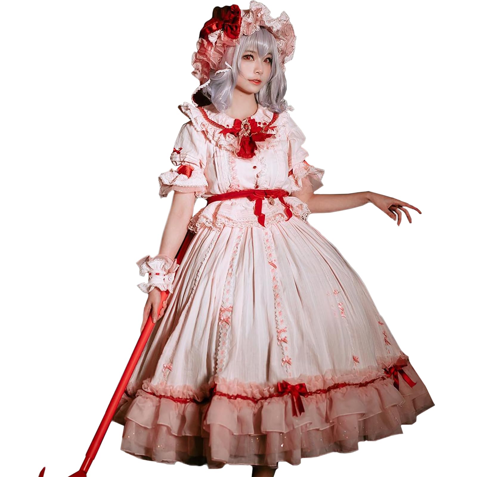 

Ремілія Скарлет Косплей One Piece Halloween Pink Dress [молочний час] рожевий