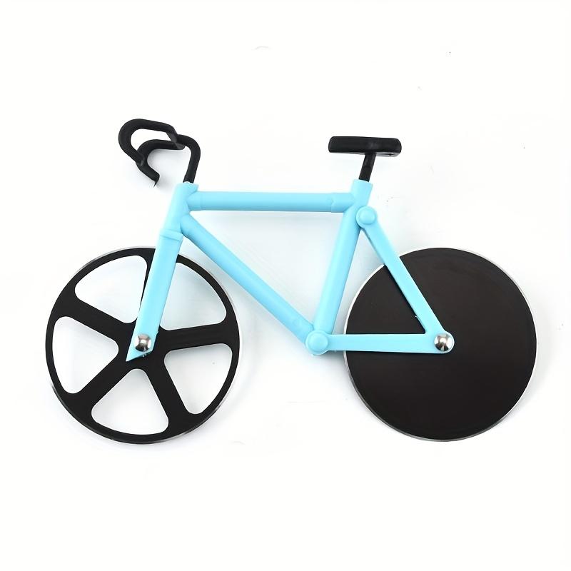 

Bicycle Pizza Cutter with Dual Wheels - Stainless Steel Pizza Knife, Yellow/Blue/Red/, for Home & Professional Kitchen синій