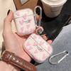 Pink Heart Flower Soft TPU Earphone Protective Case For Airpods Pro 2 1 For AirPods 1 2 3 Case Headset Accessories With Keychain