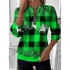 Women's Quarter Zipper Sweater Pullover  Plaid Xmas  Casual  Active Sportswear Half Long Sleeve Top Micro-elastic Fall & Winter Comfrt Breathable