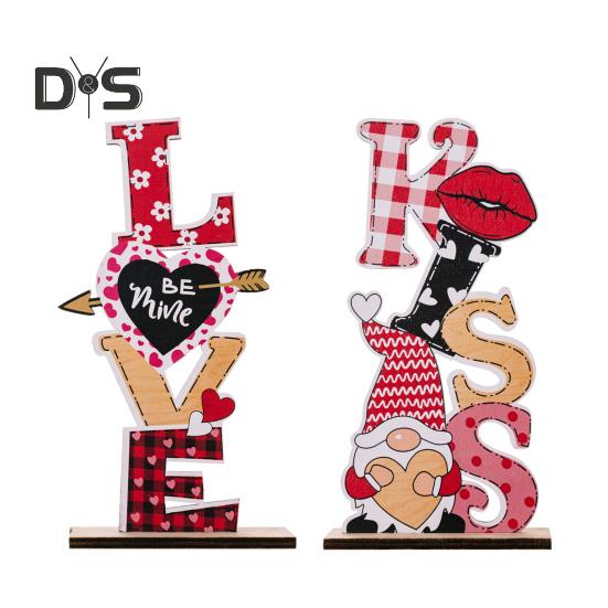 

2 шт. День святого Валентина Любовь Деревянный Настольный Знак Романтический Настольный Элемент Для Свадьбы Годовщина Столовая Домашний Декор 2pcs