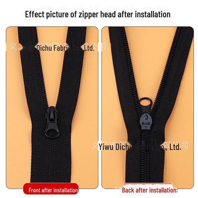 Universal Invisible Reverse Waterproof Nylon Zipper Pull for Clothing and Luggage Accessories