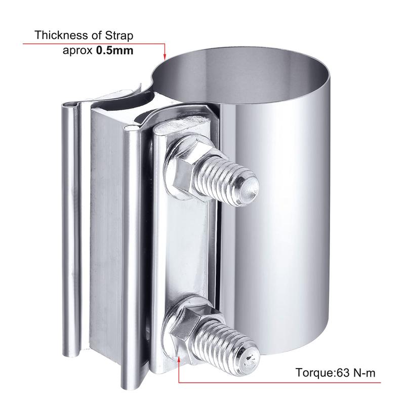 Car exhaust pipe clamp 50-100mm Stainless Steel Heavy Duty Exhaust Coupler Muffler Clamp Automotive Replacement Exhaust Clamps
