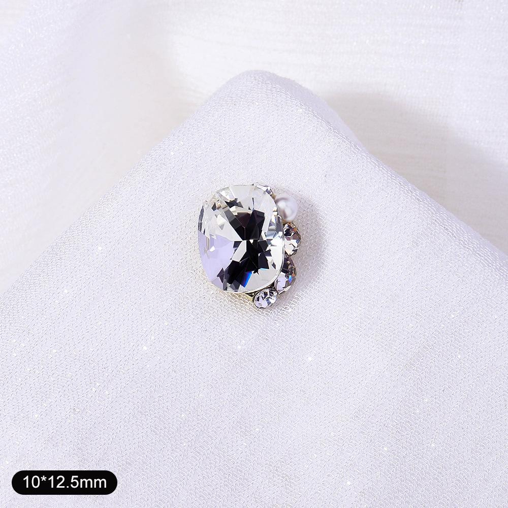 Nail Art Diamond Ball Stack Diamond Finished Nail Art Diamond Decoration Super Shiny Rectangle Right Angle Handmade Diamond Set With Pearl Decoration