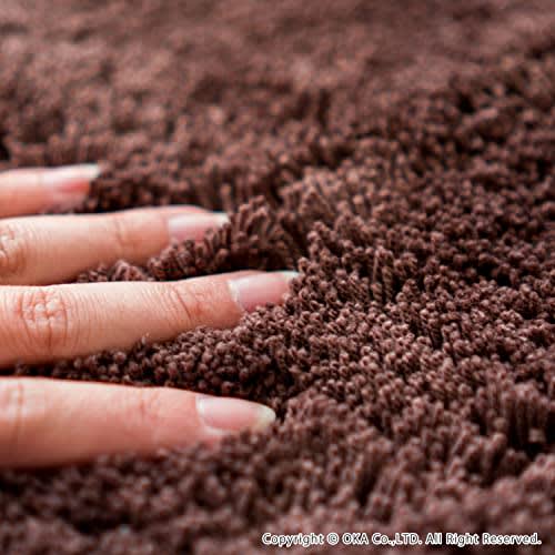 OKA Dry-Good D Nature Bath Mat, Approx. 36cm x 55cm, Dark Gray (Absorbent, Quick-Drying, Washable, Small, Non-Slip, for Baths)