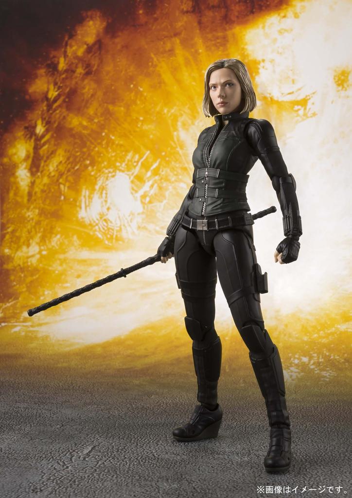 TAMASHII NATIONS Avengers Black Widow 190mm malovaná pohyblivá figurka S.H.Figuarts (Avengers/Infinity War) Cca. PVC/ABS