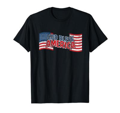 God Bless America American Flag Women Men T-Shirt