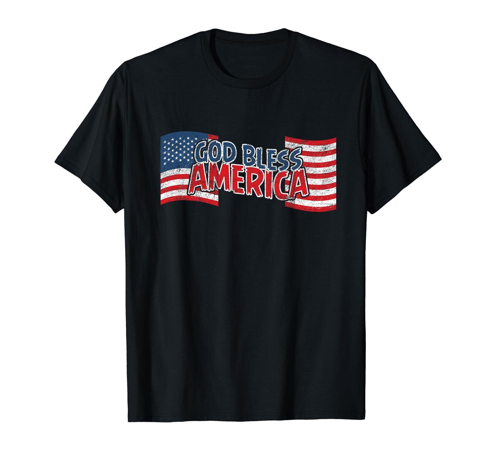 God Bless America American Flag Women Men T-Shirt S