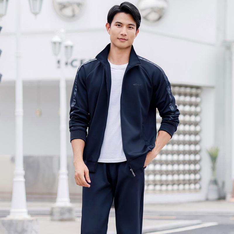 

Мужской комплект спортивной одежды большого размера свободного кроя: Повседневный свитшот и длинные брюки для среднего возраста на весну/осень L