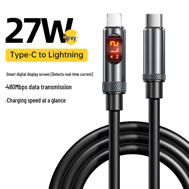 240W Super Fast Charging Type-C Cable with Smart Digital Display for Apple, Huawei, Honor