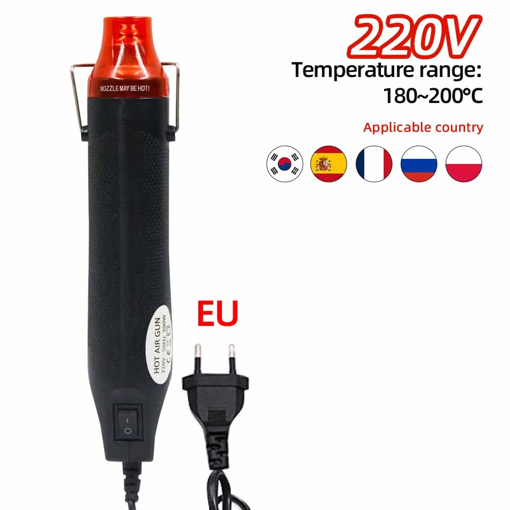 

127-580 шт. набор термоусадочных трубок с мини-феном горячего воздуха 300 Вт, инструмент для термофена для поделок своими руками, тиснения, термоусадочной пленки, сушки краски