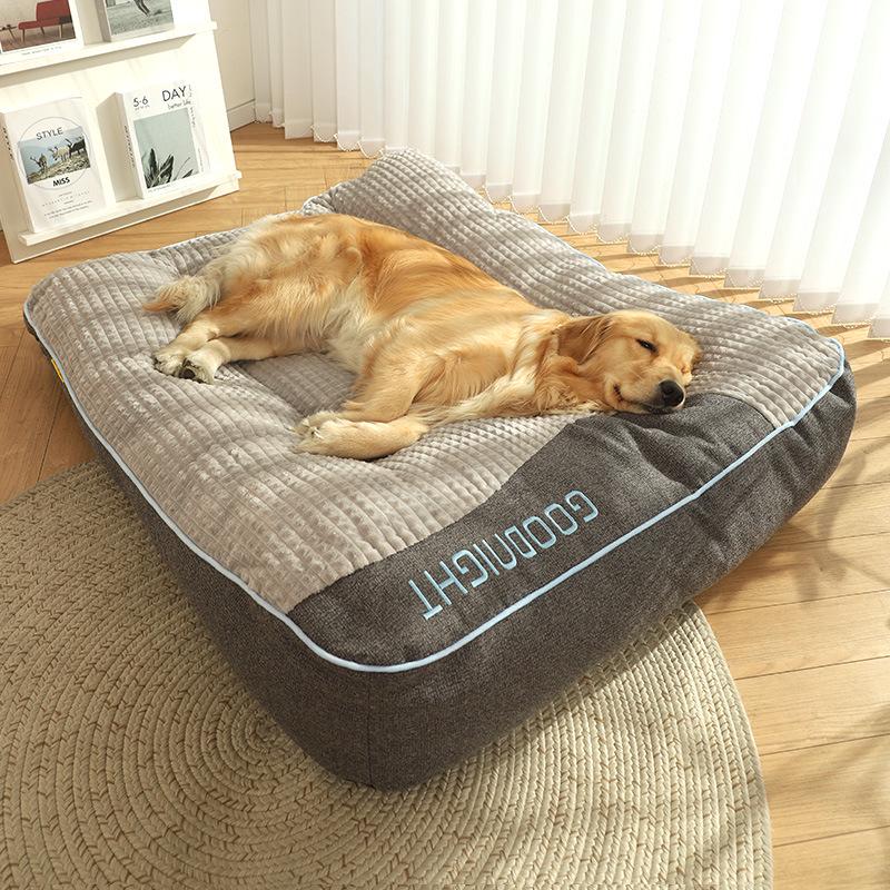 Hondenbed voor alle seizoenen voor middelgrote en grote rassen - Gezellige bank, warme winterslaapmat, perfect voor Golden Retrievers