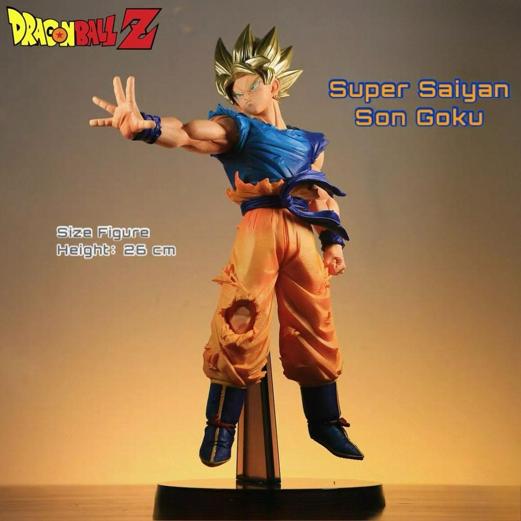 Anime Dragon Ball Son Goku Super Saiyan Figure 25cm Goku DBZ Action Figure Model Gifts Collectible Figurines for Kids