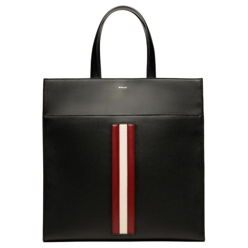 Bally Mythos Silver Foil Logo Recycled Cowhide Tote Bag Women tote black 6308738