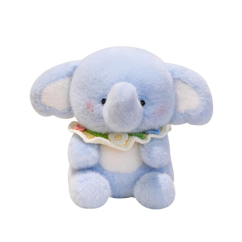 

Sleeping baby elephant doll sitting bib elephant plush toy cute company soothing doll ornament gift children 28Cm