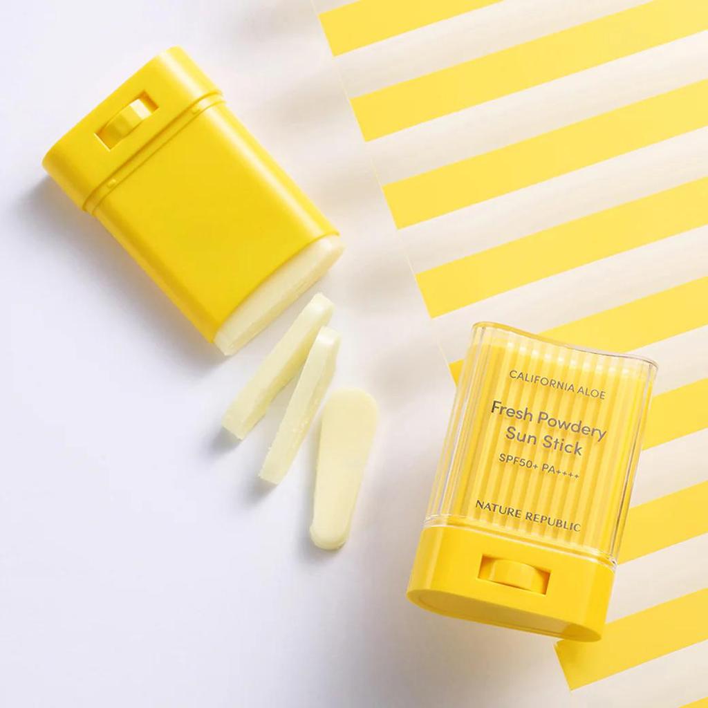 Nature Republic California Aloe Fresh Pudrowy sztyft do opalania SPF 50+ PA++++ 24g