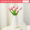 3PCS Artificial Tulip Bouquet Real Touch Long Stem Flowers for Wedding Garden Decor Home Vase Centerpiece Mother's Day Gift