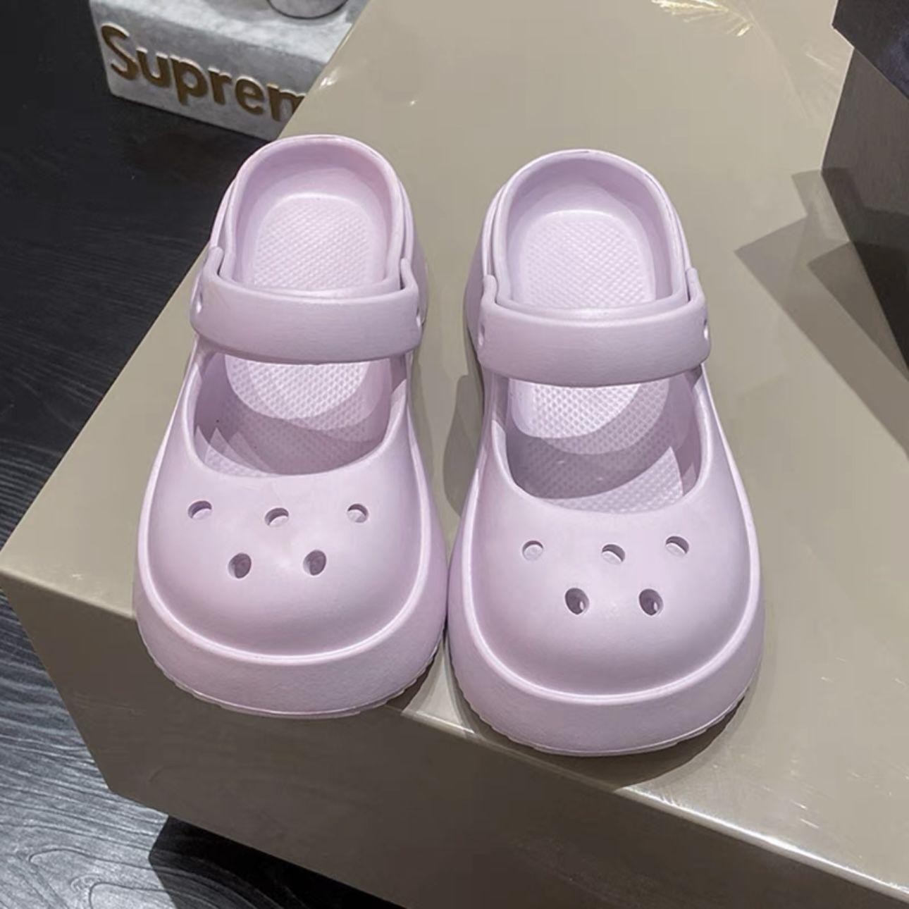 

Платформа Kawaii Slides Shoes Милые белые летние женские тапочки и сандалии 2024 года на пляже Толстый обычный верх Дизайн Vip 39 36-37