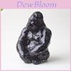 Resin Gorilla Statue With Natural Crystal Stones For Office Desk Decor Gift For Friends