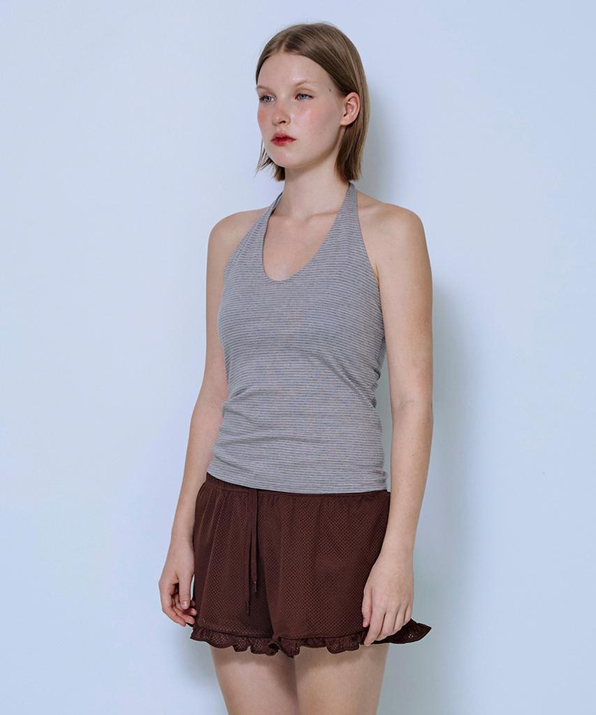 PISCESS Punching Frill Shorts_Brown