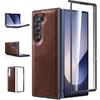 Foluu Case for Samsung Galaxy Z Fold 6, with Front Built-in Screen Protector, PU Leather + Hard PC Shell Ultra Thin Slim Durable Protective Phone