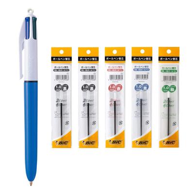 Bic Japan Bic Kugelschreiber Blau Mine 4-Farb-Stift, Mehrfarbig, Schaft, 1,0mm Set, 4CSMD-RF5