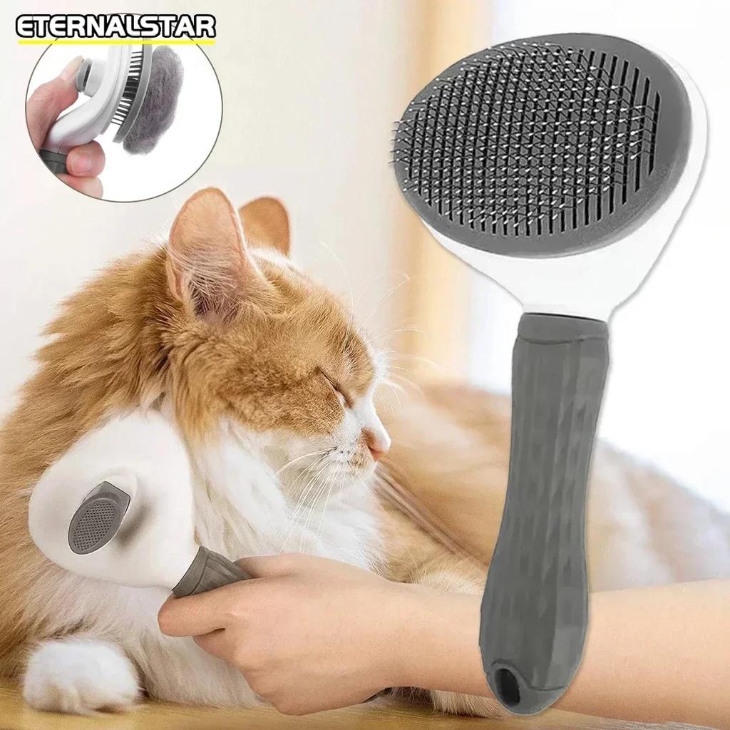 Removal BrushBrush Cats and Dogs Special Comb Beauty Massage Self-cleaning Needle Comb Pet SuppliesDog Comb Pet Hair