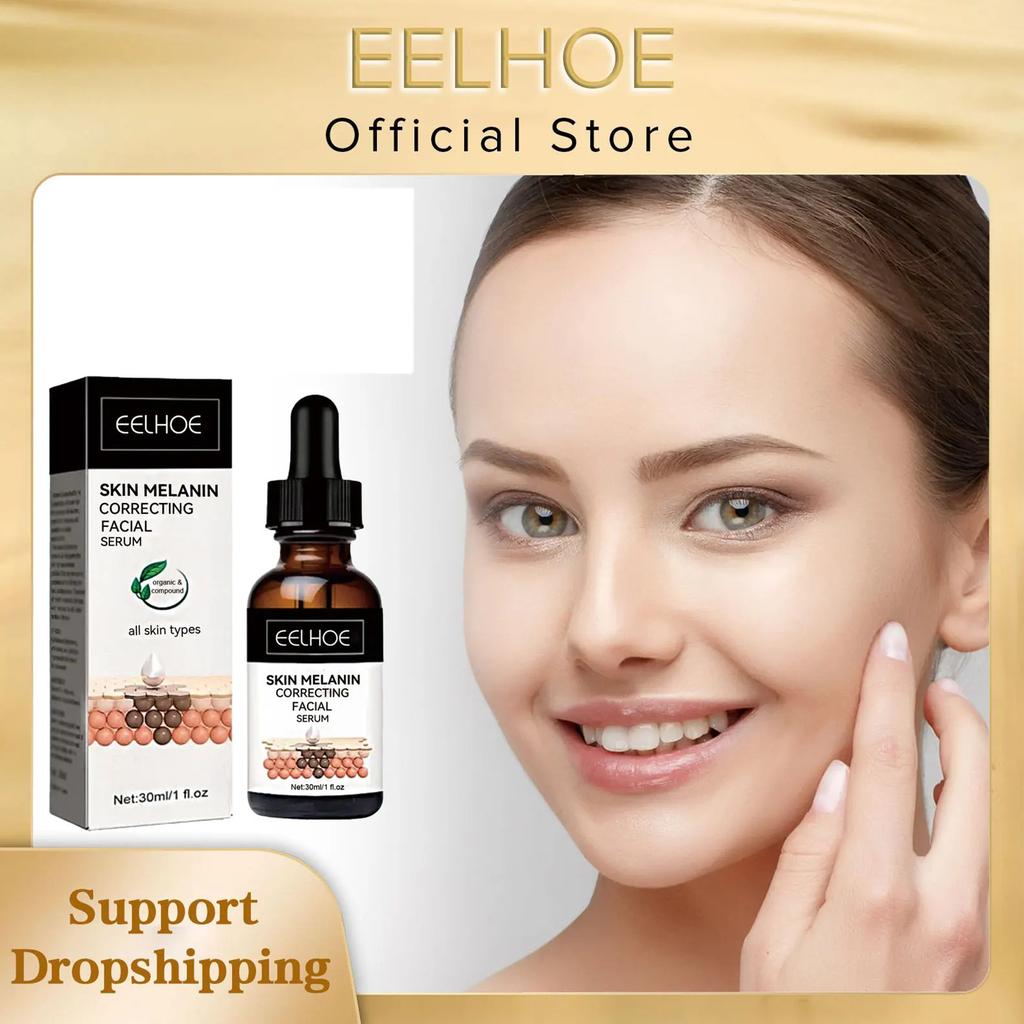 EELHOE Melanin korrigierendes Serum Dunkle Flecken aufhellen Sommersprossenentferner Melasmaentferner Aufhellendes Pigmentflecken Vitamin C Gesichtsessenz