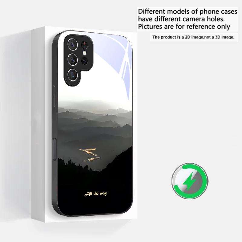 A lush forest of leaves Suitable For Samsung Galaxy S25 Ultra S20 FE S21 S22+ S23 Plus S24 S26 Edge magnetism Glass Phone Casee