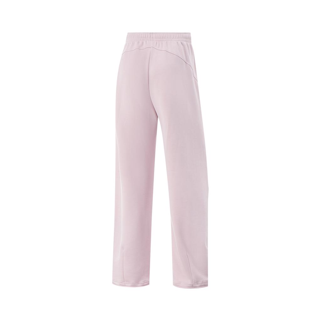 Li Ning Fitness Series Knitted Sweatpants Women's Galalith Pink AKLV720-2