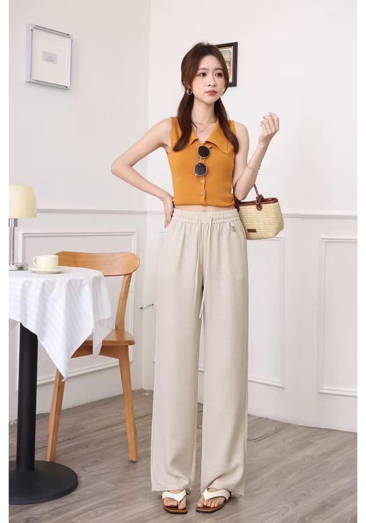 2026 Women's Summer Tencel Stretchy Straight-Leg Casual Pants for Middle-Aged Mothers