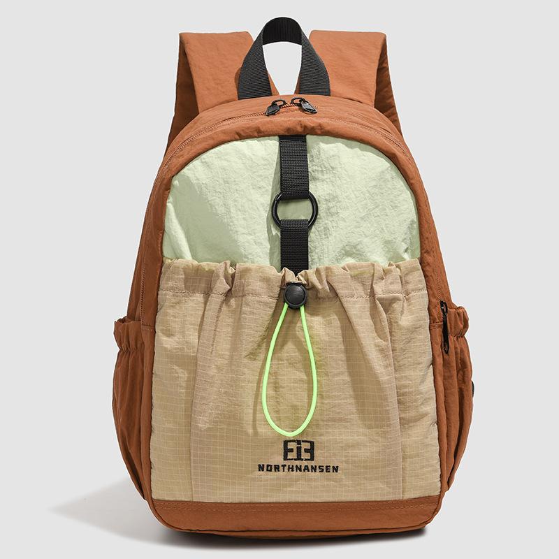The New Schoolbag Is High-value, Fresh and Sweet, Contrasting Color Splicing Backpack, Women's Lightweight Mountaineering Large-capacity Backpack.