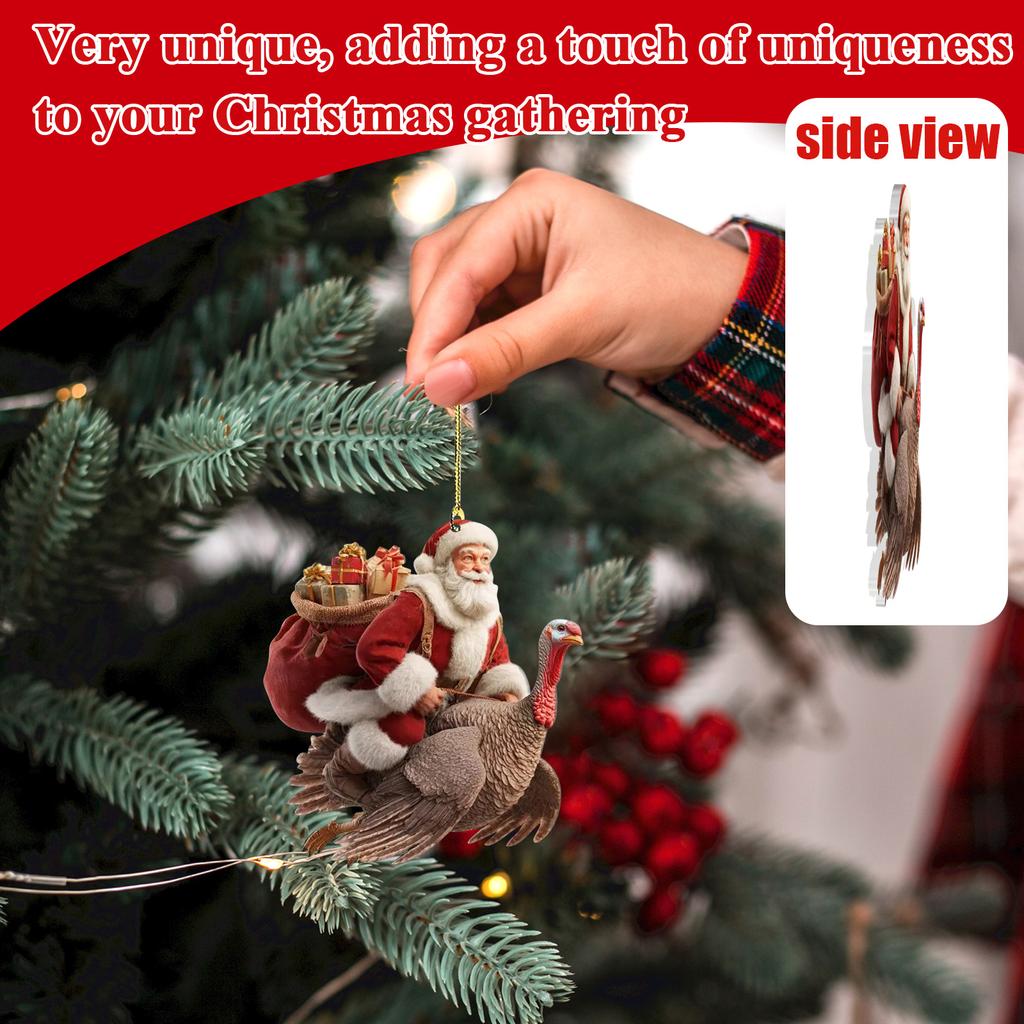 2D Weihnachtsschmuck, Flacher Weihnachtsbaum aus Acryl, Heimdekoration, Anhänger für den Weihnachtsbaum