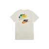 Nike Logo Print Crew Neck Short Sleeve T-Shirt Kids Tops White DV9714-133