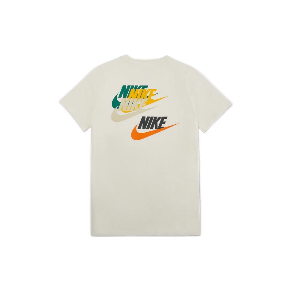 Nike Logo Print Crew Neck Short Sleeve T-Shirt Kids Tops White DV9714-133