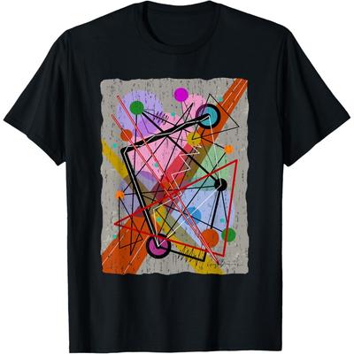 Original Kunst T-Shirts Stil von Kandinsky Mid Century Bauhaus T-Shirt