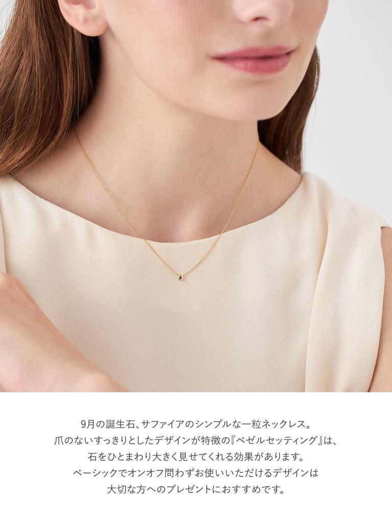 Silver Sapphire Necklace Perfect as a Birthday Gift for Includes Jewelry 4℃ (September Birthstone) (112534721930) - Women. Case.