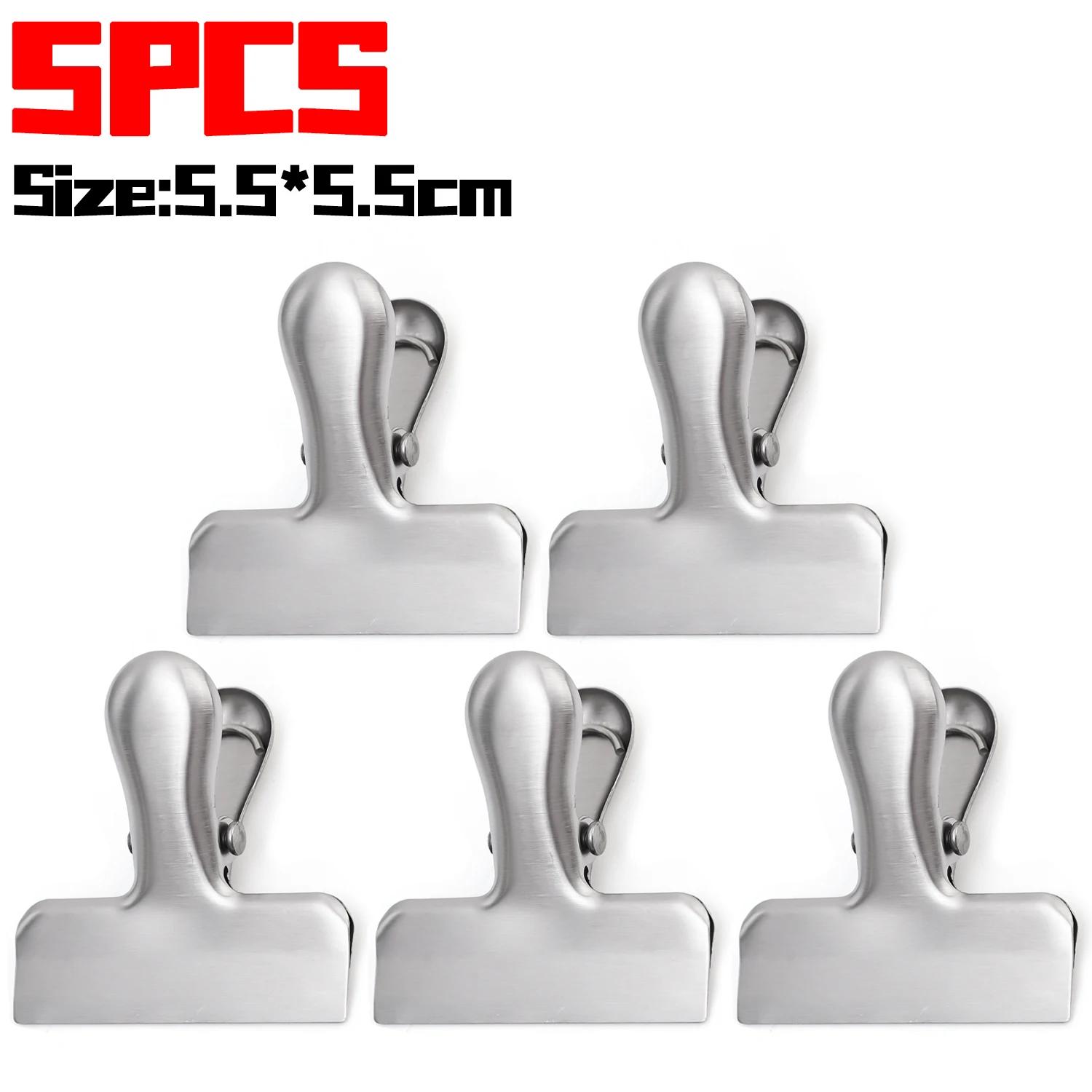 

Stainless Steel Food Sealing Clips Snack Potato Chips Pockets Clip Vacuum Fresh-keeping Clamps Kitchen Storage Bag Clip Gadgets