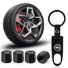 Čepičky ventilků pneumatiky auta s kroužkem na klíče Odznak Pro Opel Adam Ampera Corsa Insignia New Energy Mokka Combo Cascada Monza