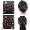 Multi Claws Elegant Iron Hair Comb Women Flower Beads String Clamp for Daily Wear