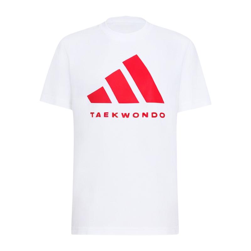

New Adidas T Shirt White/Red Children Aged 3 7 Years Old ADICLTS24TKT-WR 110