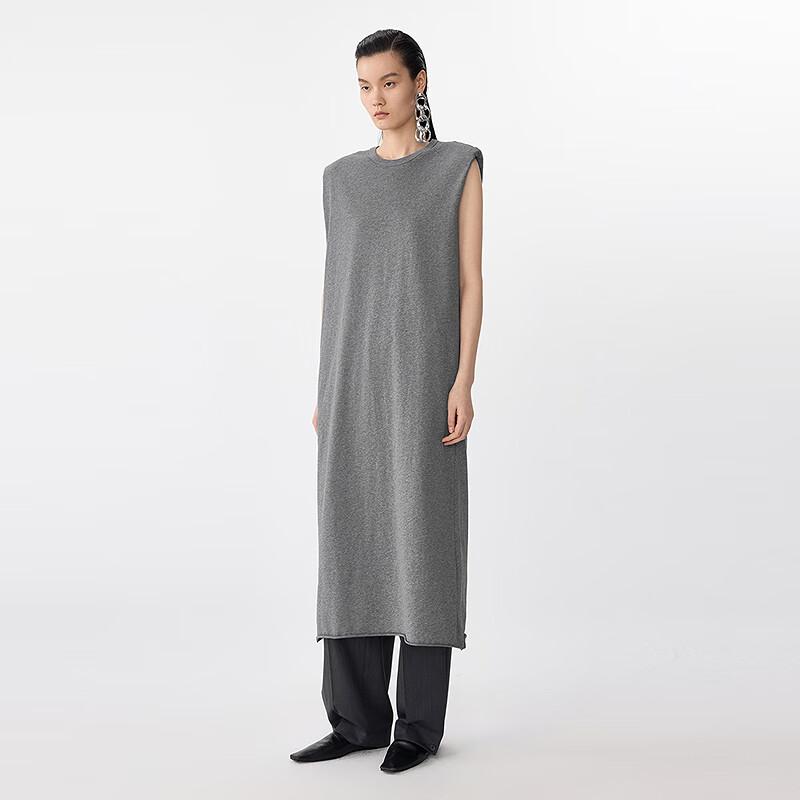 JNBY 2025 Summer Sleeveless Round Neck H-Line Long Dress